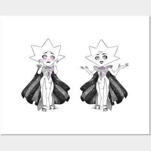 White diamond Posters and Art